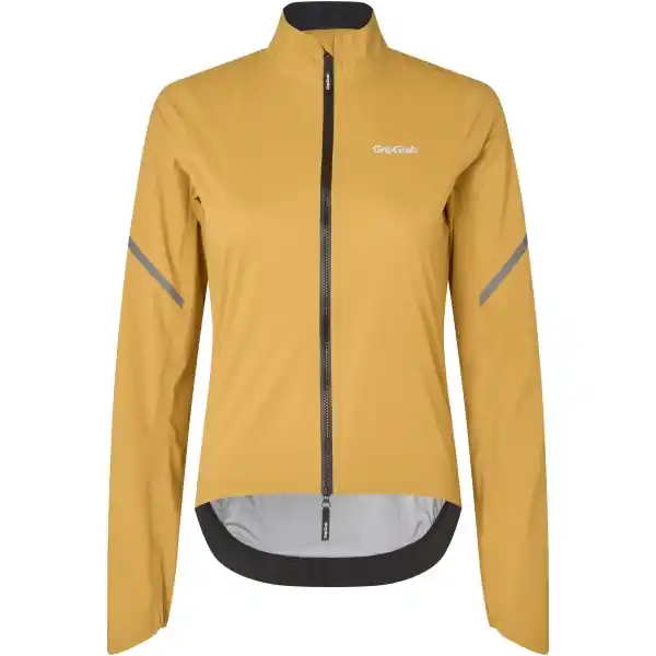 GripGrab PACR Wasserdichte Leichte Regenjacke Damen - Mustard Yellow Neue Ware