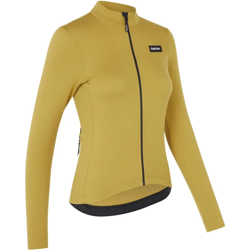 GripGrab EXPLR Merinotech Thermo Langarmtrikot Damen - Mustard Yellow Geprüft