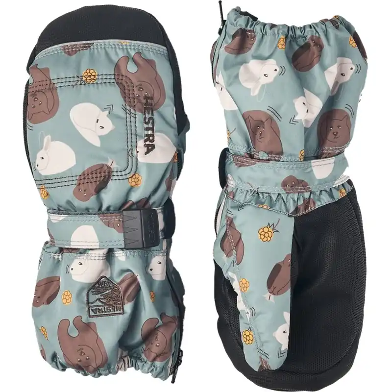 Billig Hestra Baby Zip Long - Fausthandschuhe - sea blue print
