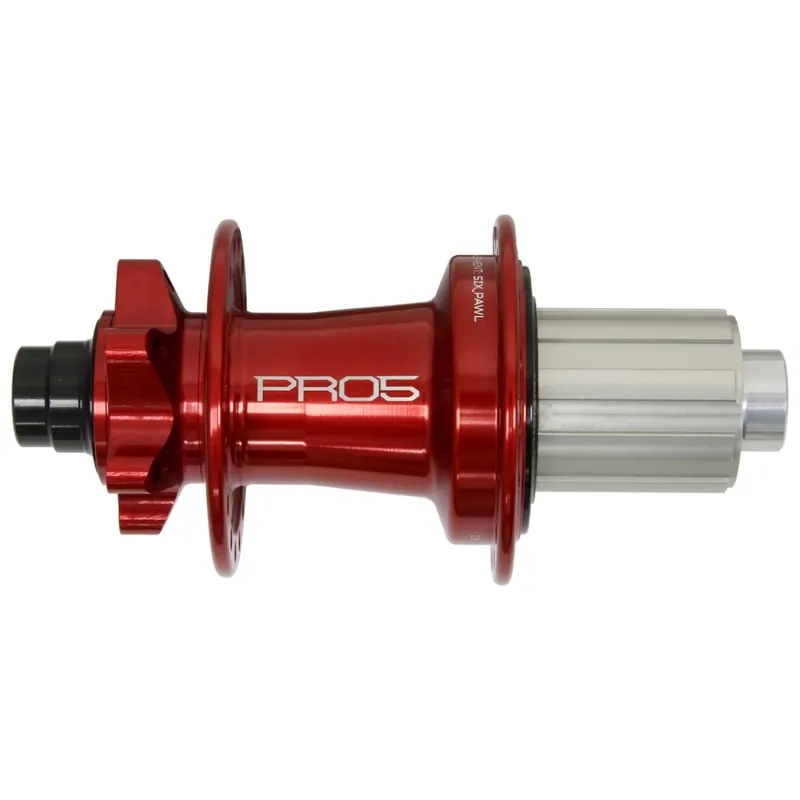 Hope Pro 5 Hinterradnabe - 6-Bolt - 12x142mm Shimano HG - rot Zertifiziert