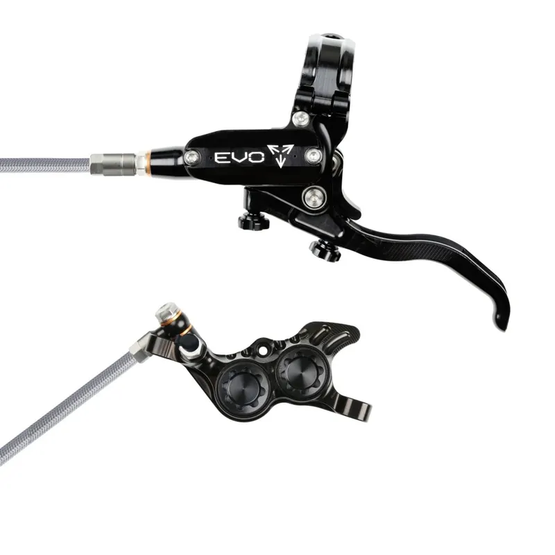 Hope Tech 4 EVO GR4 Scheibenbremse Stahlflex - schwarz/schwarz – Hebel links Schneller Versand
