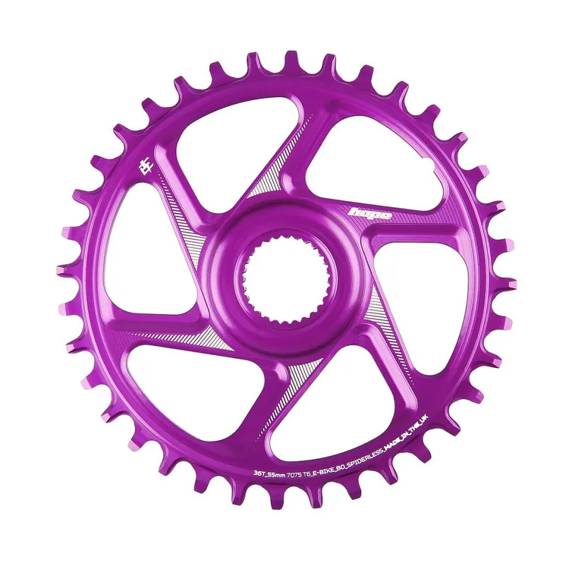Beliebt Hope R22 E-Bike Kettenblatt Direct Mount 55mm Wide für Bosch Gen.4 - lila