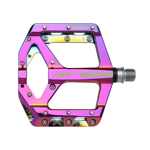 Neuheit HT ANS10 Plattformpedale - Supreme NANO-S CrMo-Achse - oil slick