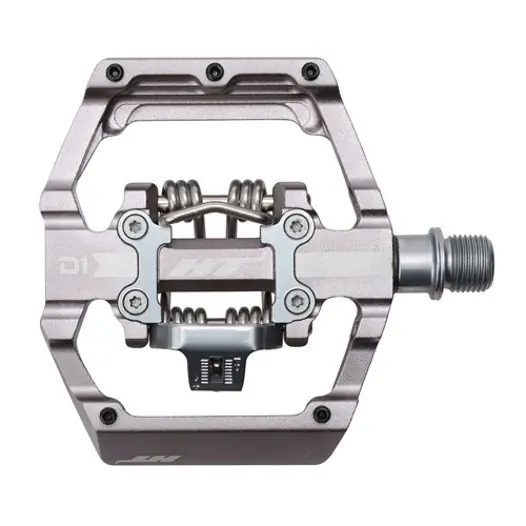 Markenware HT D1 DUO Klickpedal / Plattformpedal - grau