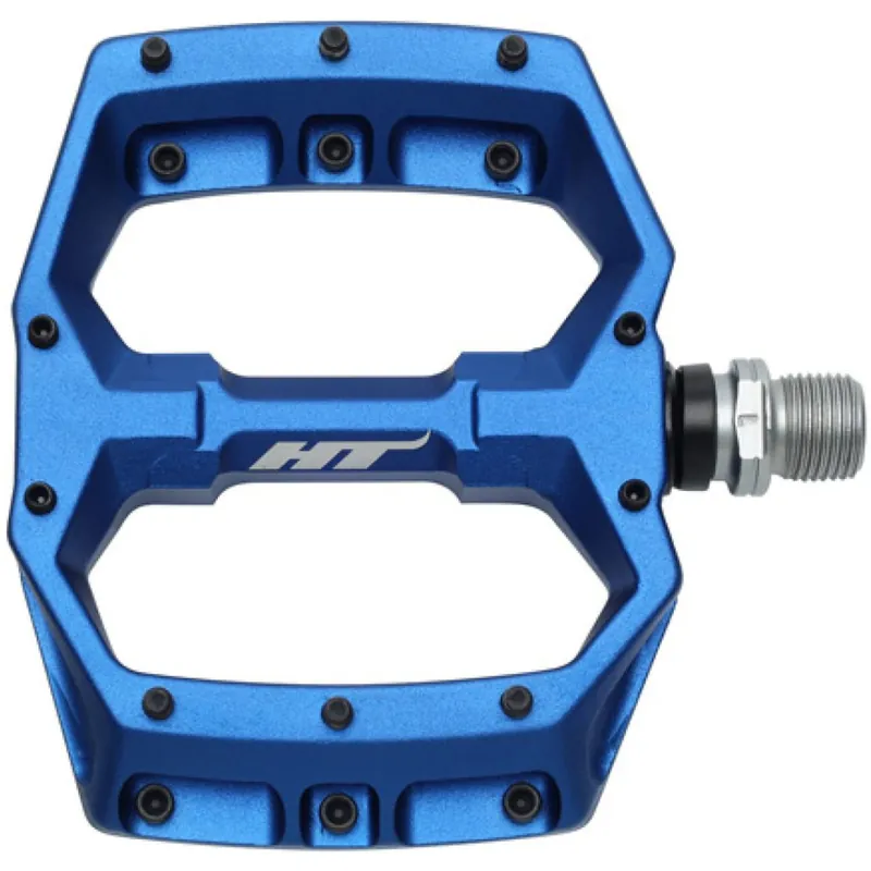 Super-Preis HT AF03 Plattformpedale - Spider NANO CrMo-Achse - royal blue