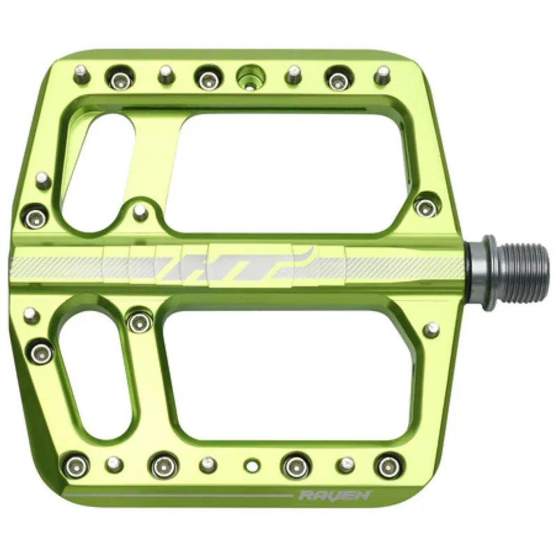 Neu Im Sortiment HT ANS12 Plattformpedale - Raven NANO-S CrMo-Achse - apple green