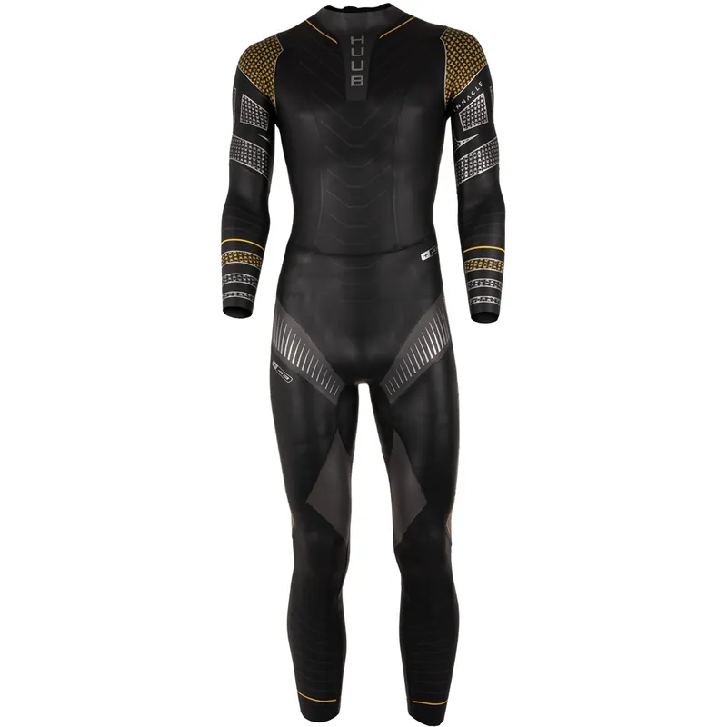 Abverkauf HUUB Design Pinnacle NB 3 5 Wetsuit Herren - silber/gelb