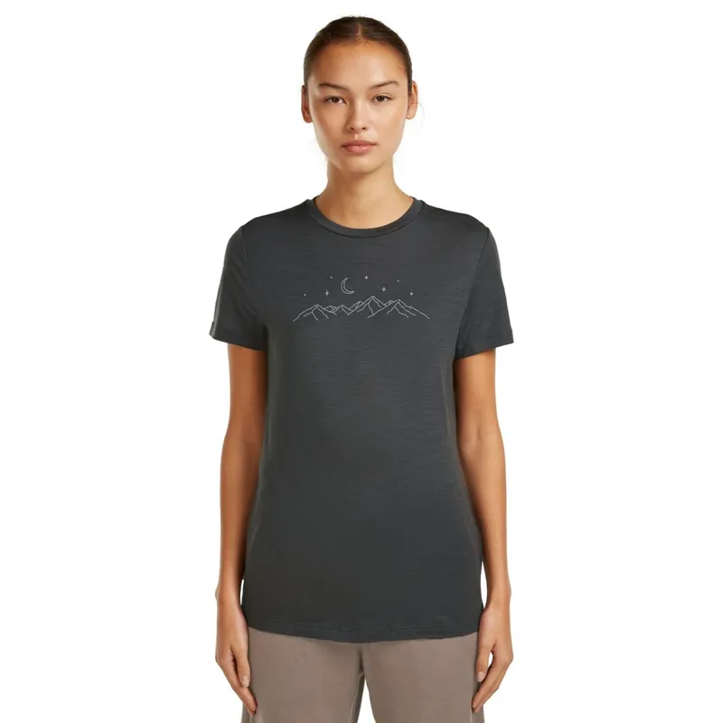 Knallerangebot Icebreaker Merino 150 Tech Lite T-Shirt Sparkling Stars Damen - Obsidian