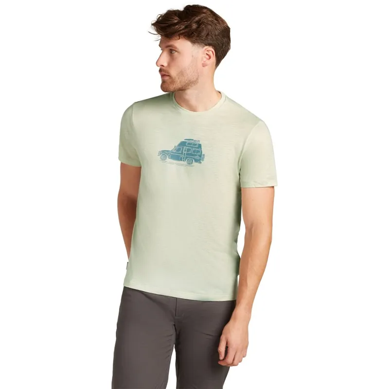 Icebreaker Merino 150 Tech Lite T-Shirt Cosy Camper Herren - Ashen Highlight