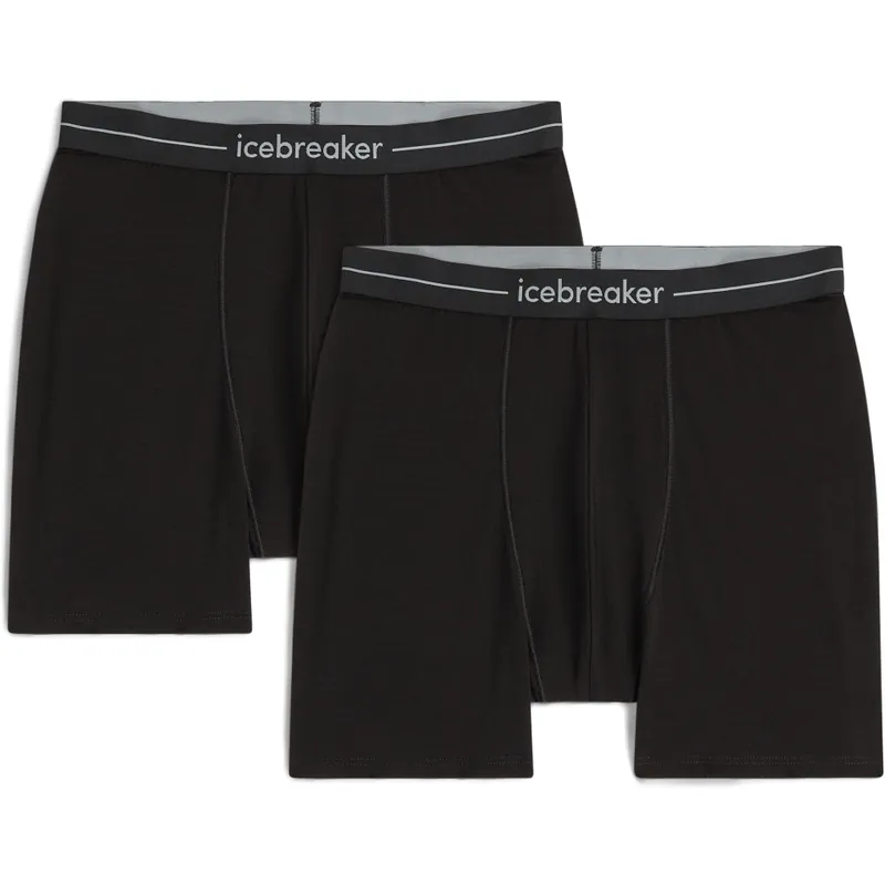 Icebreaker Merino 150 Anatomica Boxershorts Herren - Doppelpack - Black Rabatt