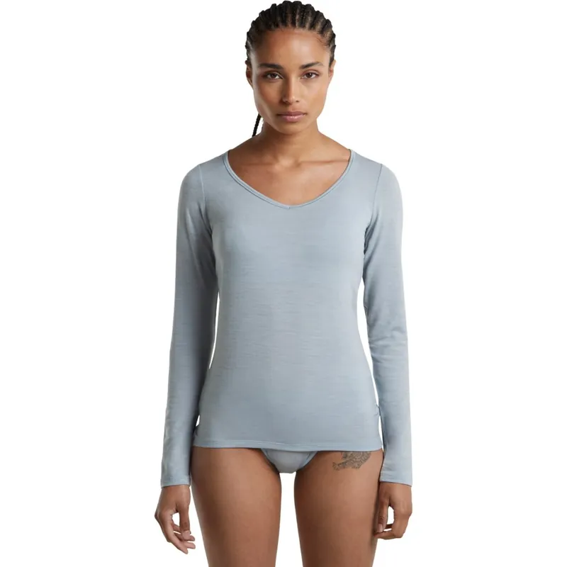 Icebreaker Merino 150 Siren Sweetheart Langarm-Unterhemd Damen - Zinc Blue Kracherpreis
