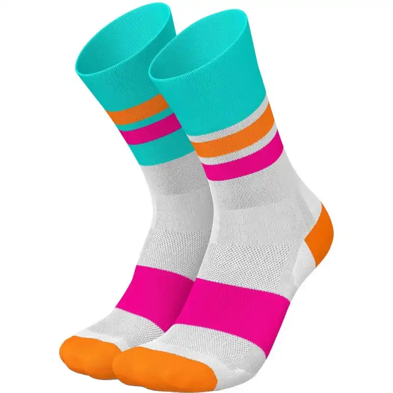 Neuheit INCYLENCE Ultralight Tracks Socken - Cyan Pink