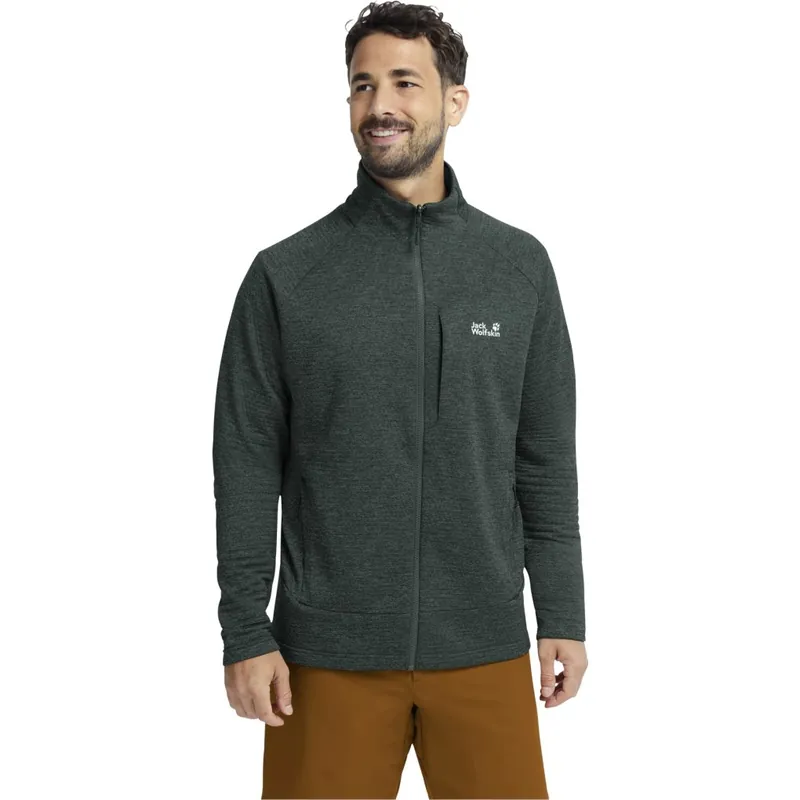 Jack Wolfskin Anytrail Full Zip Jacke Herren - sago palm Aktuell