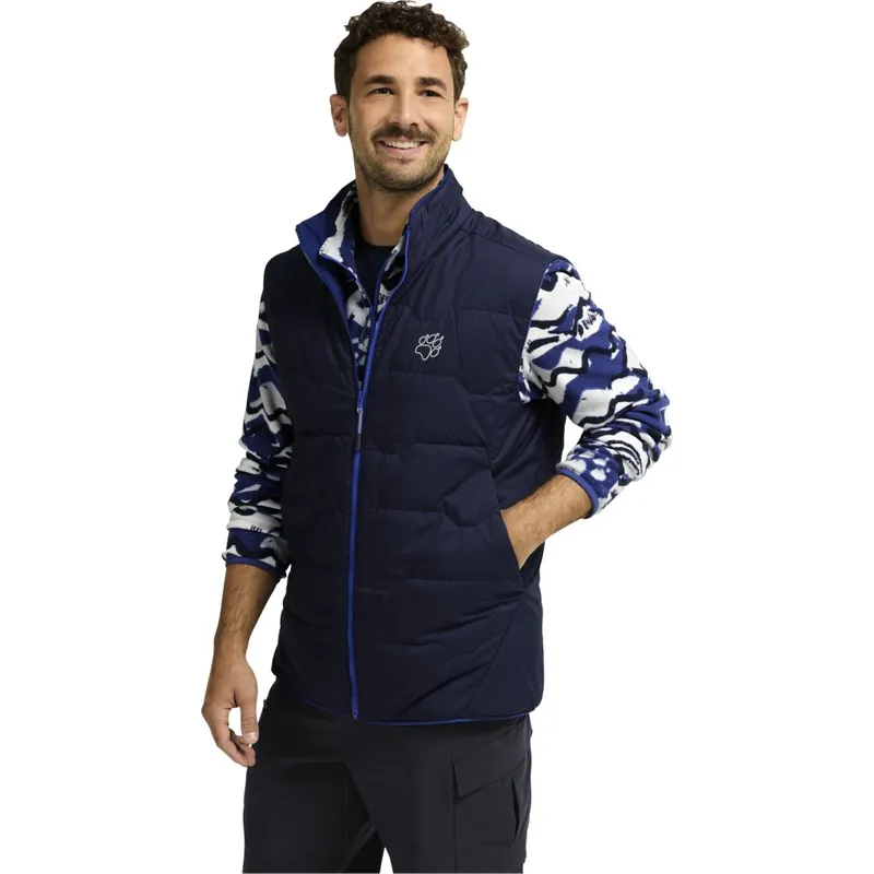 Begrenztes Angebot Jack Wolfskin Trail Light Isolierte 2-in-1-Weste Herren - blue orchid