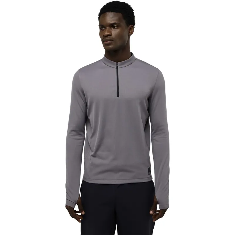Jack Wolfskin Bike Commute Half Zip Langarmshirt Trikot Herren - dark taupe Kracherpreis