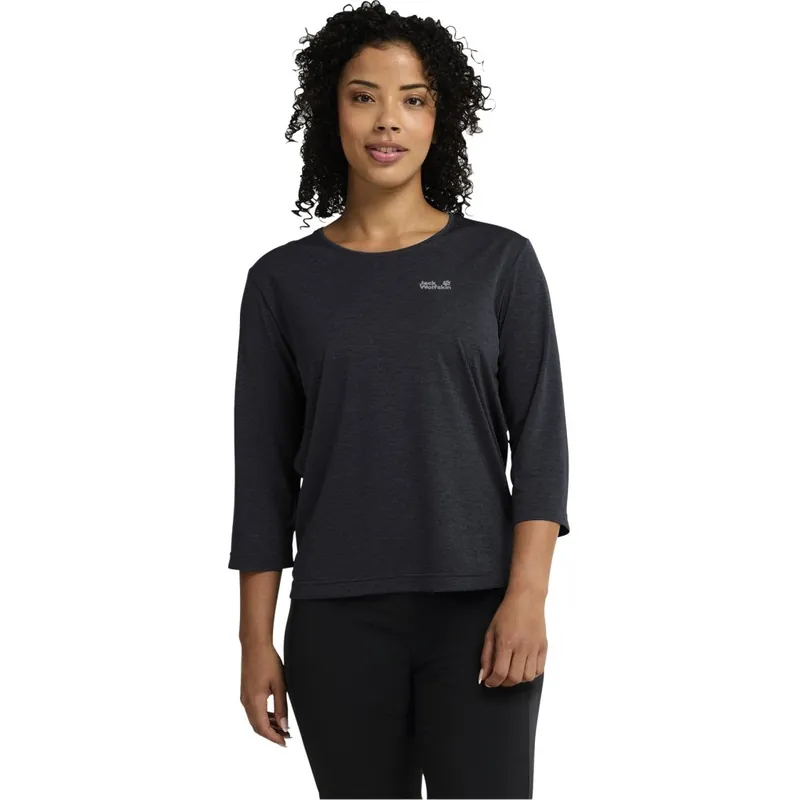 Jack Wolfskin Wildtrail 3/4 T-Shirt Damen - phantom Schnäppchen