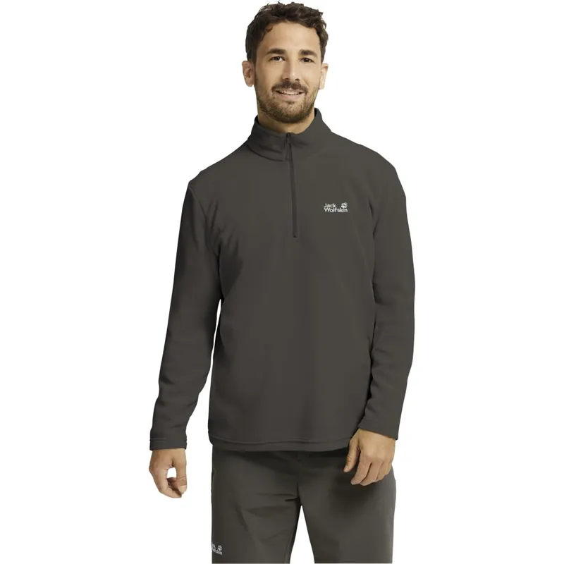 Abverkauf Jack Wolfskin Taunus 100 Half Zip Pullover Herren - flint