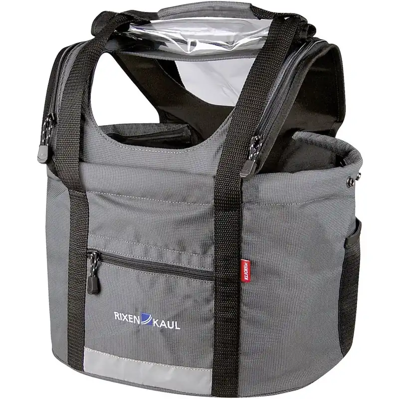 KLICKfix Doggy Shopper 0302GR Hundefahrradkorb - 24L - grau/schwarz Neue Kollektion