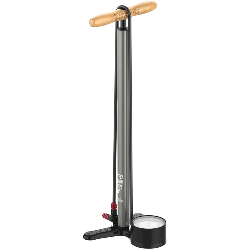 Lezyne Steel HV Floor Drive Standpumpe - grau Schneller Versand
