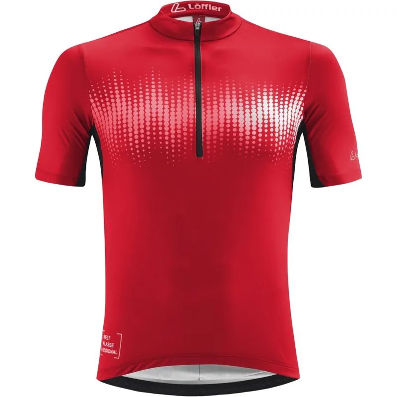 Löffler Pulse Mid Half Zip Bike Trikot Herren - red 551 Markenprodukt