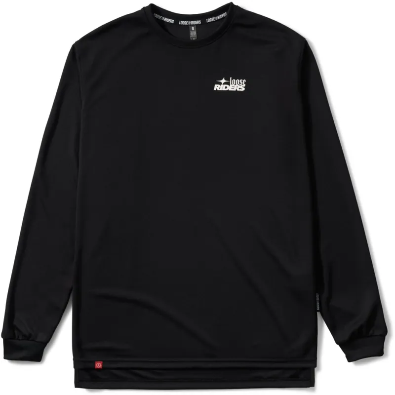 Kracherpreis Loose Riders Essentials Langarmtrikot Herren - Schwarz