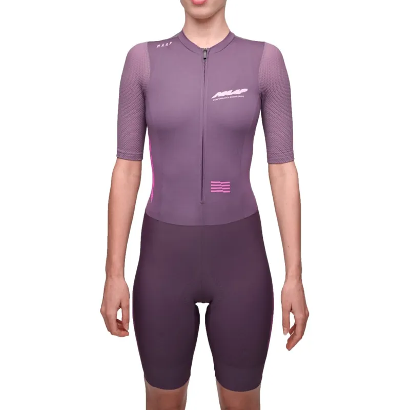 Saisonangebot MAAP Eclipse Pro Rennradanzug Damen - berry