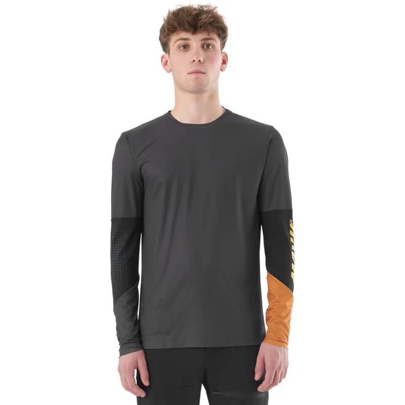 Mavic Deemax Enduro Pro MTB-Langarmtrikot Herren - iron gate/mineral yellow Ausverkauf