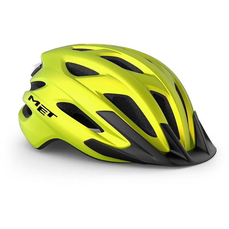 MET Crossover Helm - Lime Yellow Metallic Matt Aktuell