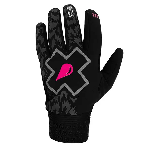 Muc-Off Winter Rider Gloves Handschuhe - black/grey bolt Zertifiziert