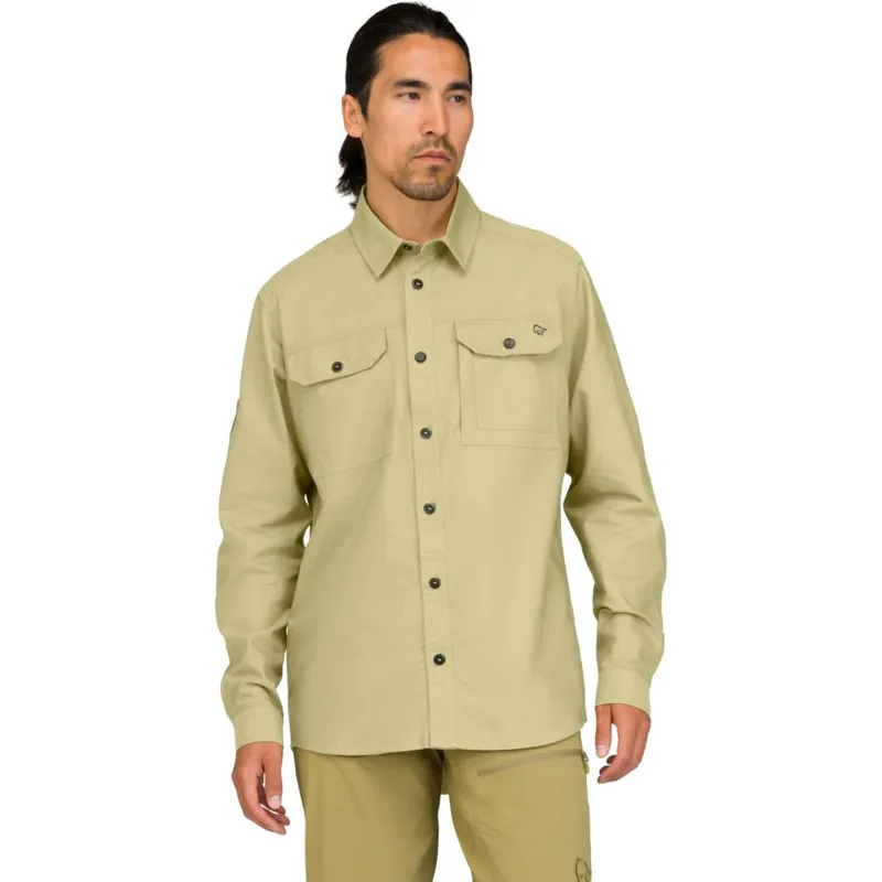 Neu Norrona femund cotton Hemd Herren - Sage Green