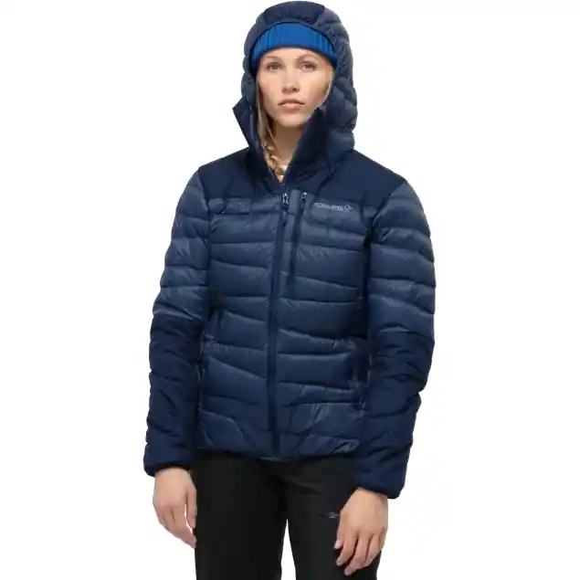 Norrona falketind down750 hood Daunenjacke Damen - Indigo Night Geprüft