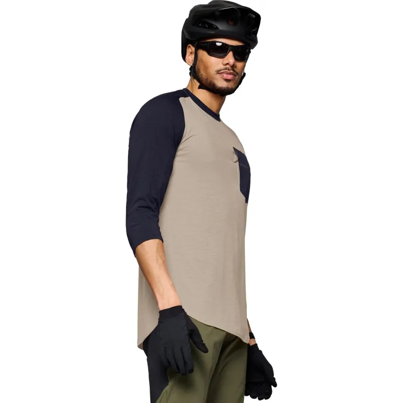 Norrona skibotn equaliser merino 3/4 T-Shirt Herren - Winter Twig/Caviar Black Expressversand