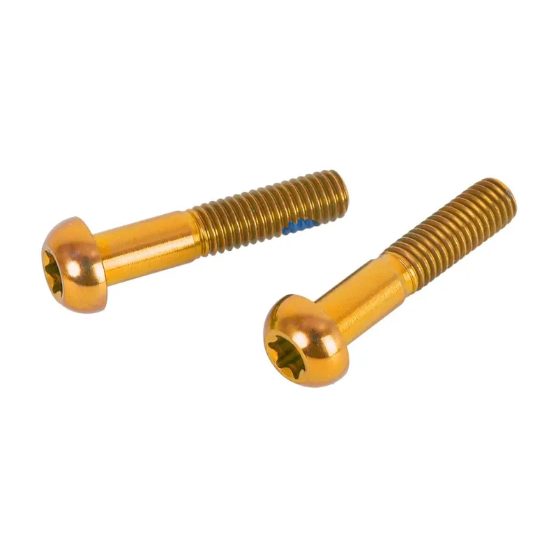 OAK Components Schrauben-Set für Matchmaker - Titan M5x25 2 Stück - gold Garantierte Lieferung
