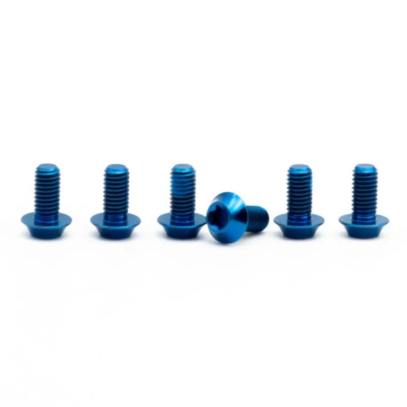 Rabatt OAK Components Schrauben-Set Bremsscheibe - Titan M5x10 6 Stück - blau