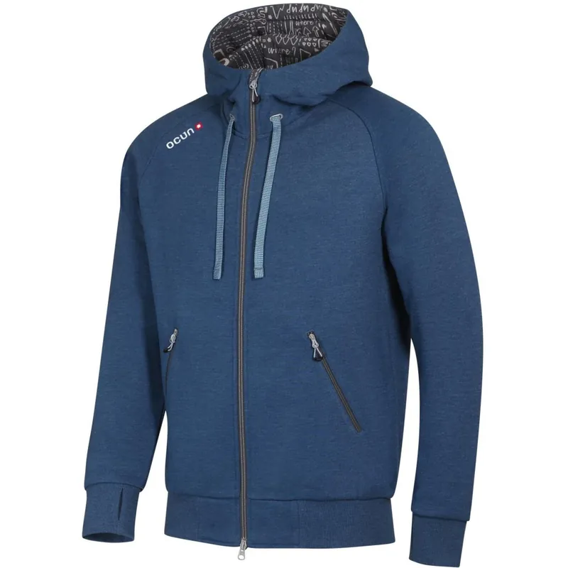 Zertifiziert Ocún Hoodie Zipper Kapuzenjacke Herren - blue opal/excalibur
