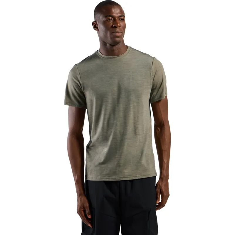 Sonderangebot Odlo Ascent Merino-Blend 130 T-Shirt Herren - vetiver melange