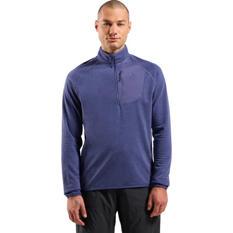 Sofort Bestellen Odlo Ascent Mid Layer mit Halbreißverschluss Herren - skipper blue