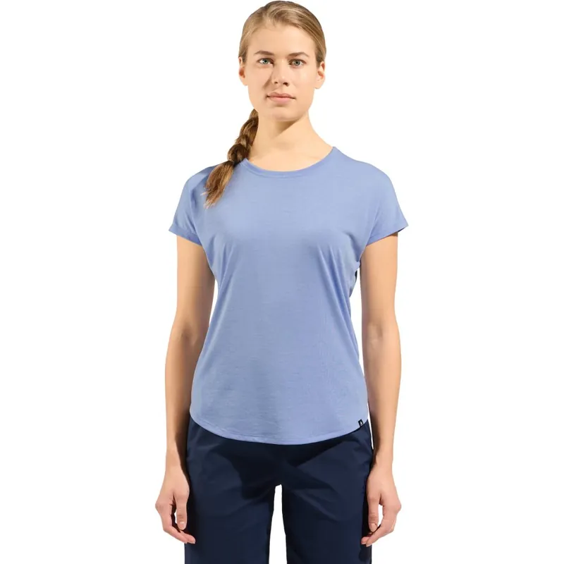 Odlo Essentials T-Shirt mit Naturfasern Damen - blue heron melange Abverkauf