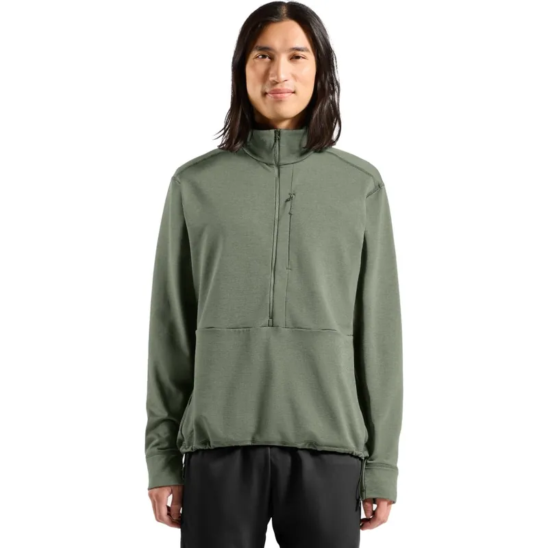 Geprüft Odlo Essentials Multisport Mid Layer aus Grid-Fleece mit Halbreißverschluss Herren - shadow melange
