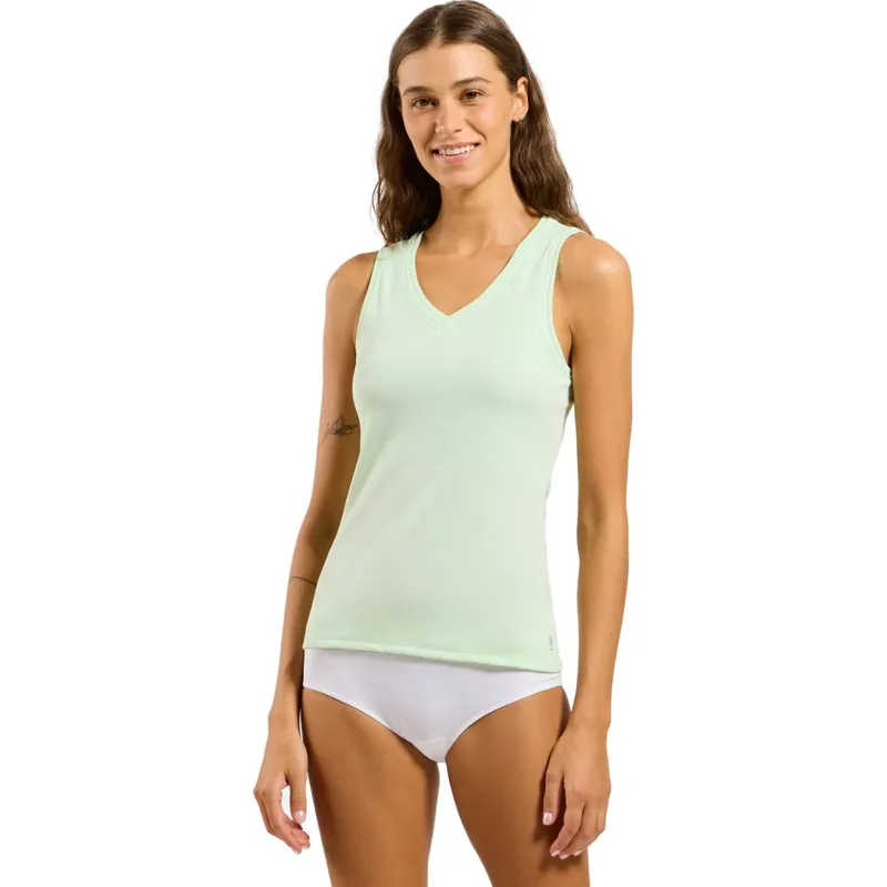 Begrenztes Angebot Odlo Active F-Dry Light V-Neck Ärmelloses Unterhemd Damen - ambrosia