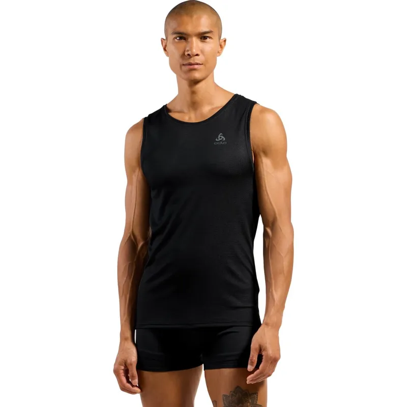 Heißes Angebot Odlo Active F-Dry Light Ärmelloses Unterhemd Herren - schwarz
