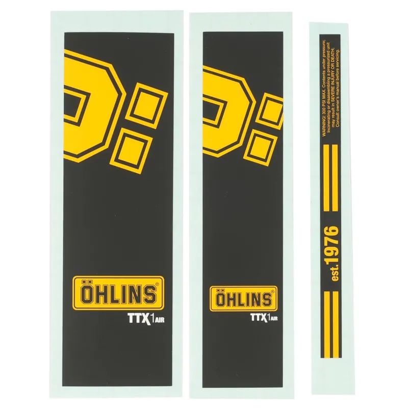 Solange Der Vorrat Reicht ÖHLINS TTX1Air m.2 Aufkleber-Set - gelb