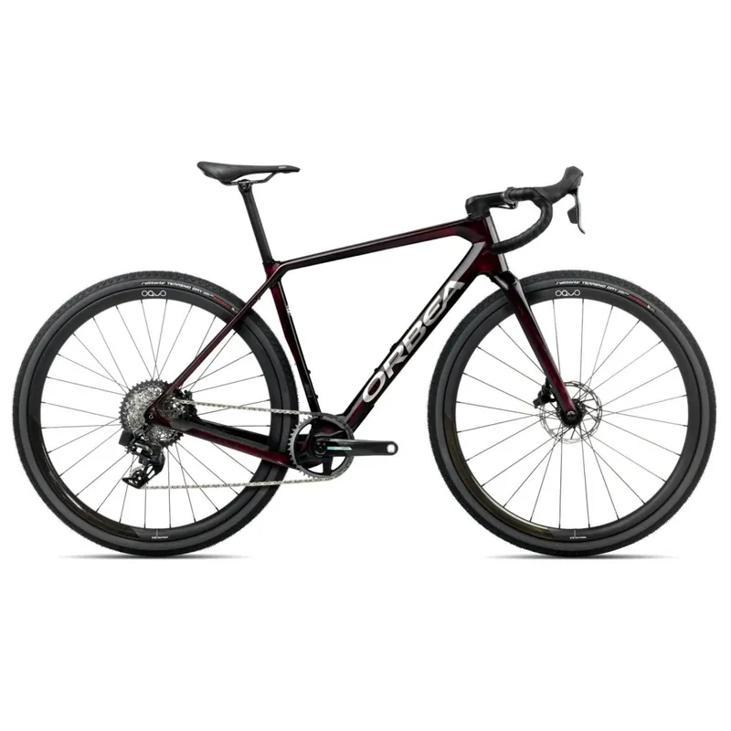 Orbea TERRA M21eTEAM 1X - Force AXS Carbon Gravel Bike - 2025 - Wine Red Carbon View (gloss) Top-Seller