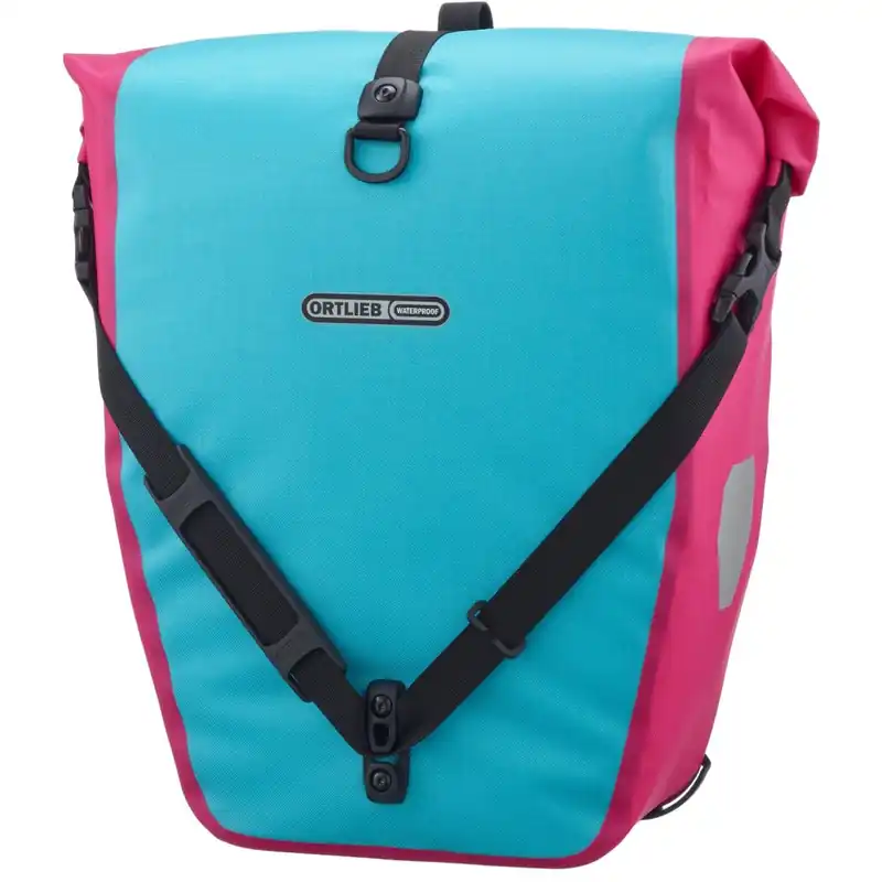 Markenprodukt ORTLIEB Back-Roller Cyber - QL2.1 Gepäckträgertasche (Single) - 20L - cyber blue/pink