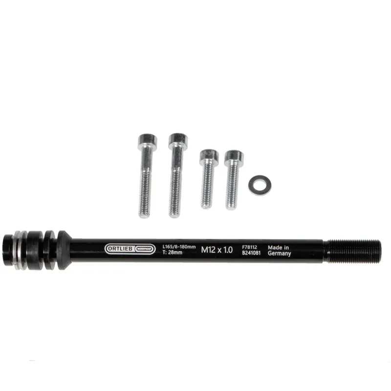 Sonderaktion ORTLIEB Thru Axle M6-Connector Adapter Steckachse - M12x1.0 - 165/8-180mm