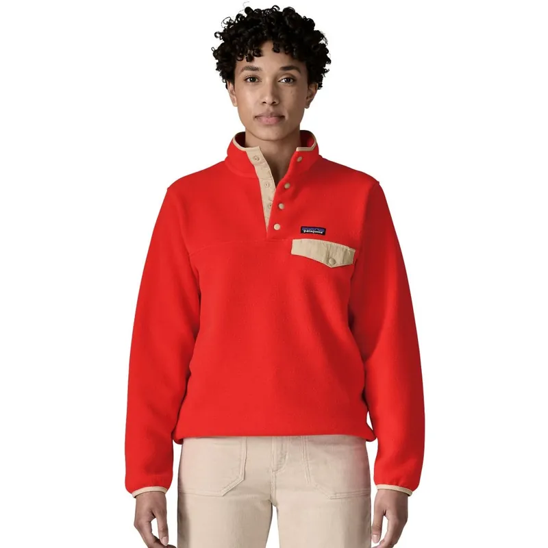 Patagonia Lightweight Synchilla Snap-T Fleece Pullover Damen - Sizzle Red Direktkauf