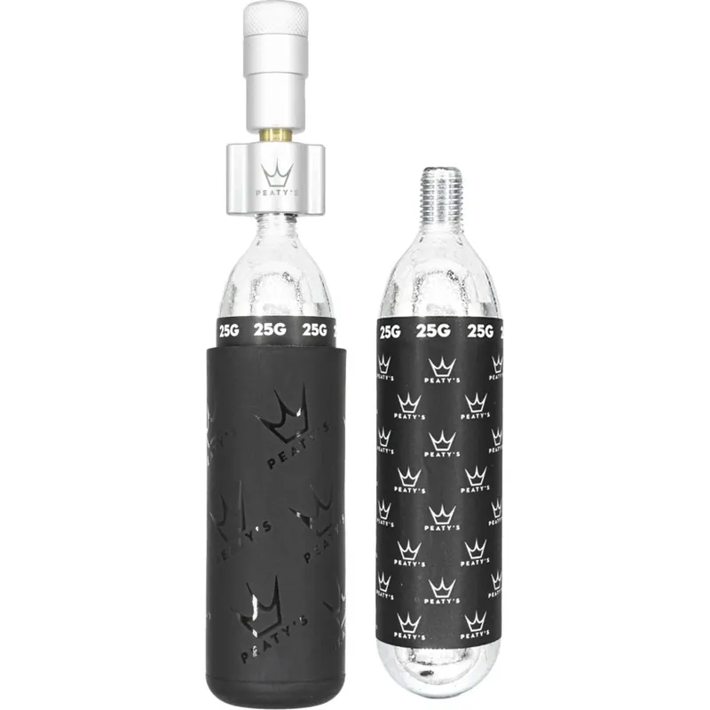 Sichere Zahlung Peaty‘s Holeshot CO2 Kartuschenpumpe - MTB (25g) - Silber