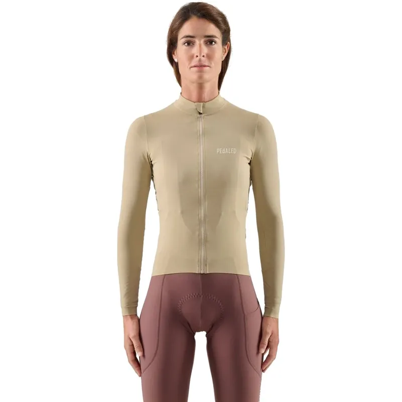 Neue Ware PEdALED E. Langarmtrikot Damen - Beige W5WJSEL