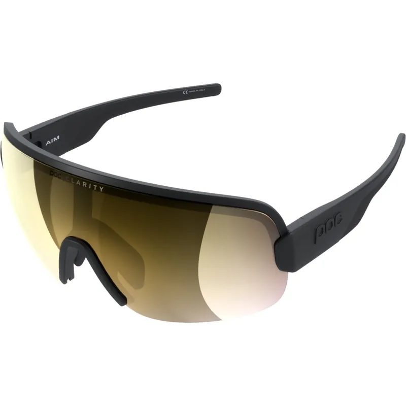 Heißes Angebot POC Aim Brille - Uranium Black - Clarity Road/Partly Sunny Gold