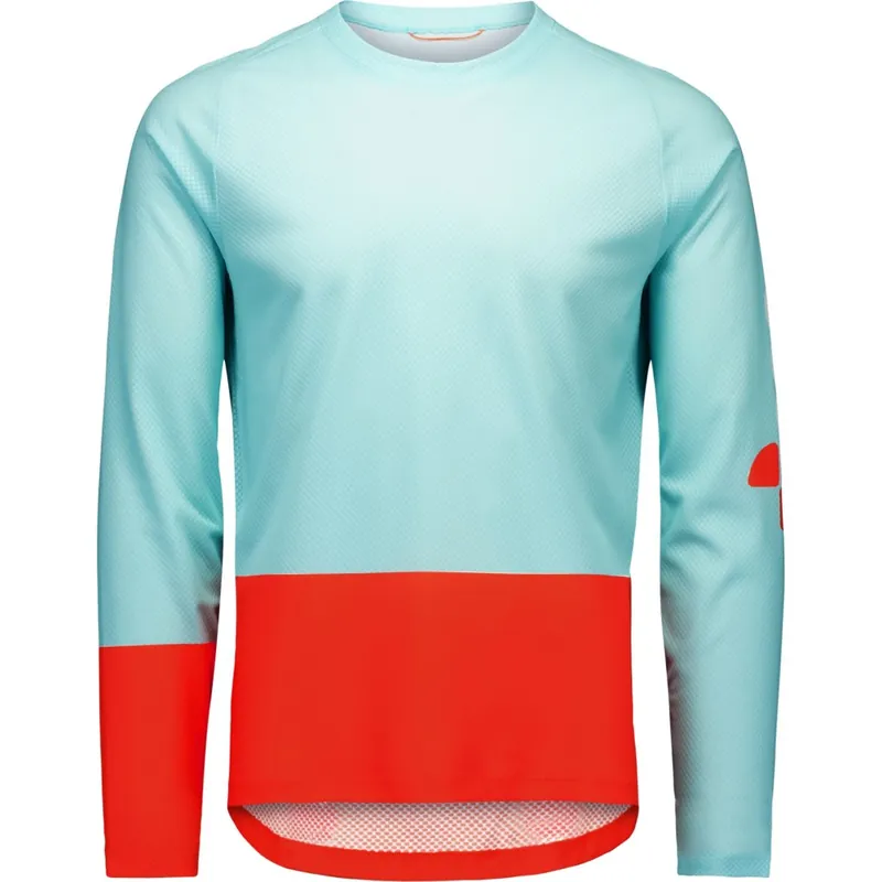 Billig POC Motion Air Langarm-Trikot Herren - 8895 Lazurite Blue/Carnelian Orange